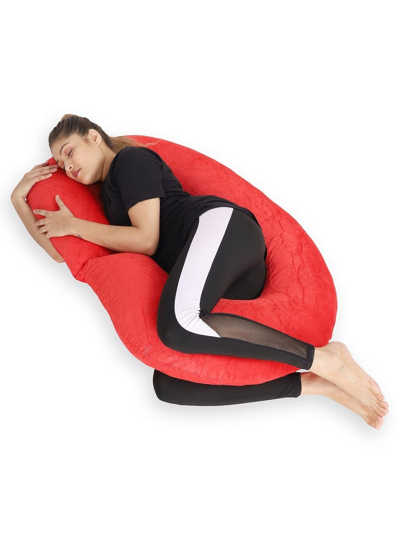 WildMint Ultra Soft Pregnancy Pillow C Shaped Body Pillow Pregnant Pillows for Sleeping Full Body Pillow Baby Nursing Cushion Maternity Pillow with Velvet Zippered Cover