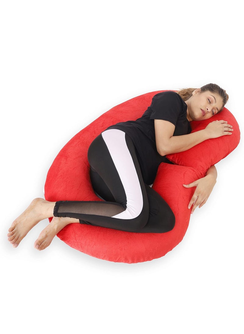 WildMint Ultra Soft Pregnancy Pillow C Shaped Body Pillow Pregnant Pillows for Sleeping Full Body Pillow Baby Nursing Cushion Maternity Pillow with Velvet Zippered Cover