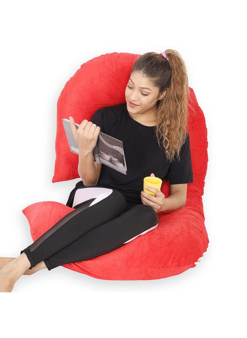 WildMint Ultra Soft Pregnancy Pillow C Shaped Body Pillow Pregnant Pillows for Sleeping Full Body Pillow Baby Nursing Cushion Maternity Pillow with Velvet Zippered Cover