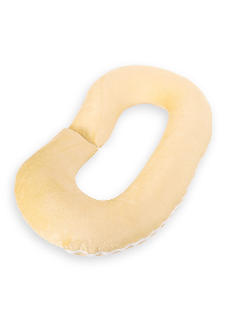 WildMint Ultra Soft Pregnancy Pillow C Shaped Body Pillow Pregnant Pillows for Sleeping Full Body Pillow Baby Nursing Cushion Maternity Pillow with Velvet Zippered Cover