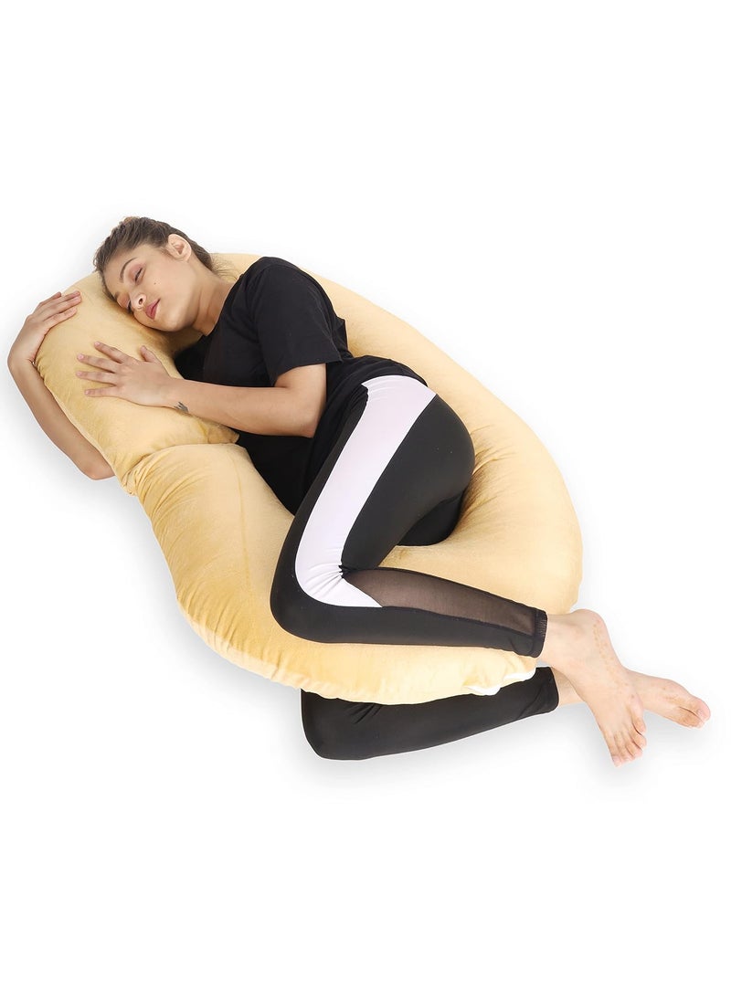 WildMint Ultra Soft Pregnancy Pillow C Shaped Body Pillow Pregnant Pillows for Sleeping Full Body Pillow Baby Nursing Cushion Maternity Pillow with Velvet Zippered Cover