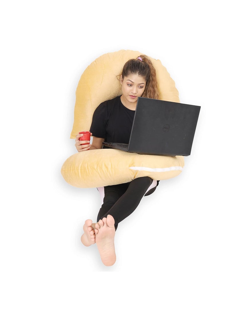 WildMint Ultra Soft Pregnancy Pillow C Shaped Body Pillow Pregnant Pillows for Sleeping Full Body Pillow Baby Nursing Cushion Maternity Pillow with Velvet Zippered Cover
