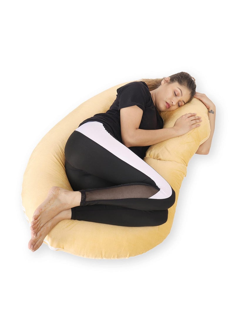 WildMint Ultra Soft Pregnancy Pillow C Shaped Body Pillow Pregnant Pillows for Sleeping Full Body Pillow Baby Nursing Cushion Maternity Pillow with Velvet Zippered Cover