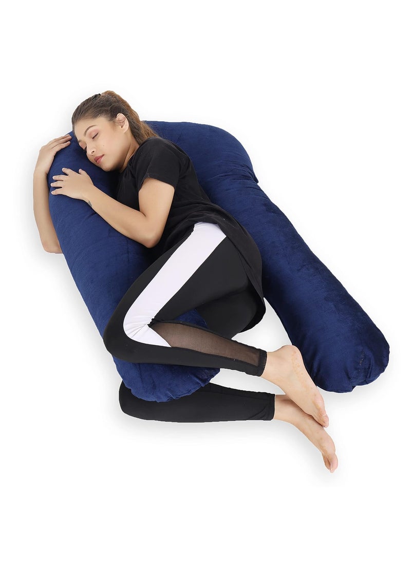 WildMint Ultra Soft Pregnancy Pillow U Shaped Body Pillow Pregnant Pillows for Sleeping Full Body Pillow Baby Nursing Cushion Maternity Pillow with Velvet Zippered Cover