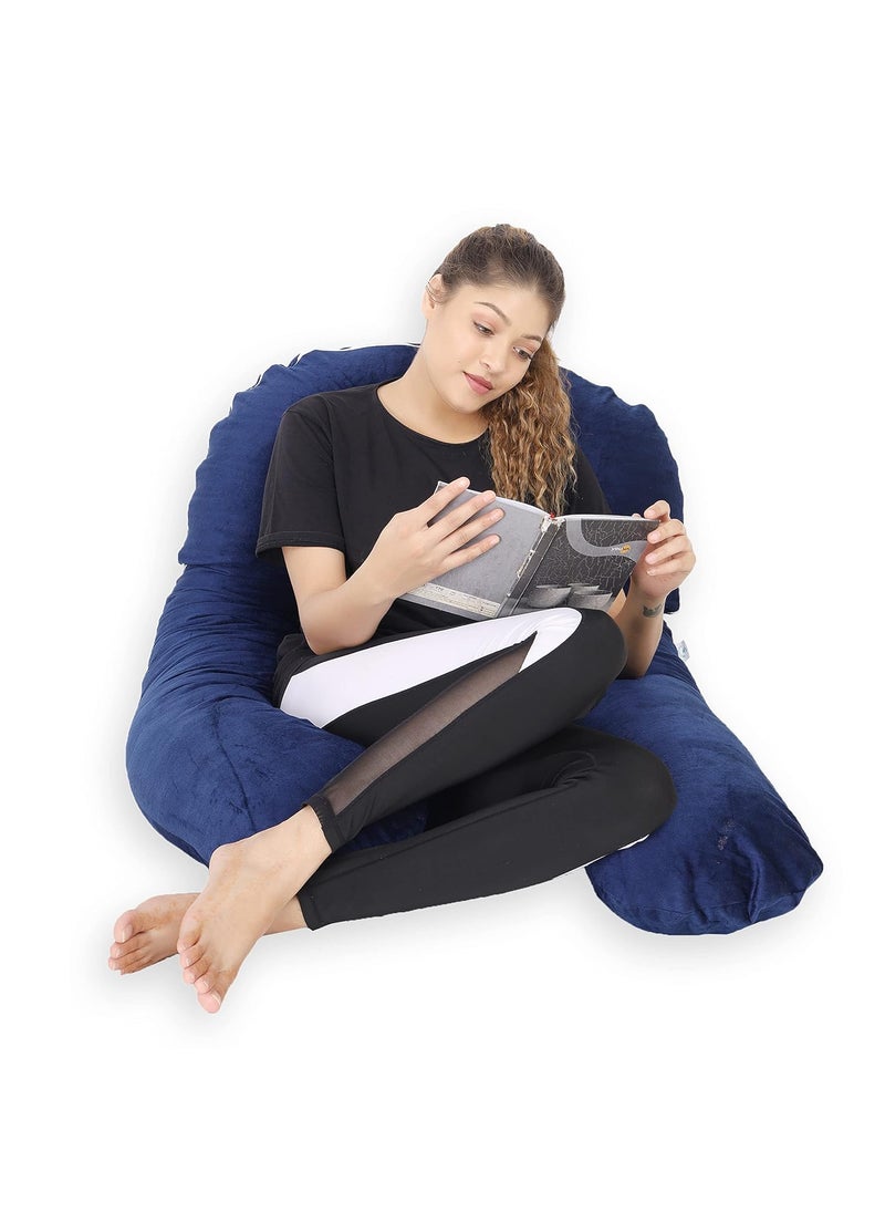 WildMint Ultra Soft Pregnancy Pillow U Shaped Body Pillow Pregnant Pillows for Sleeping Full Body Pillow Baby Nursing Cushion Maternity Pillow with Velvet Zippered Cover
