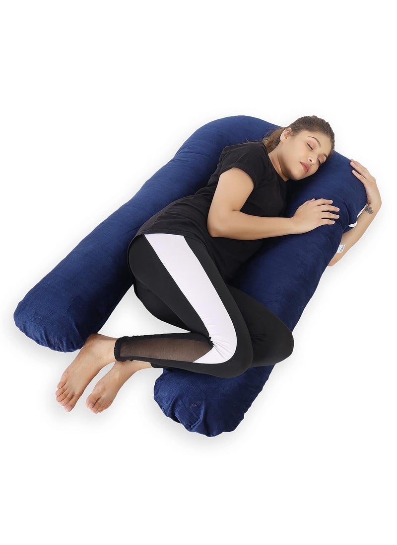 WildMint Ultra Soft Pregnancy Pillow U Shaped Body Pillow Pregnant Pillows for Sleeping Full Body Pillow Baby Nursing Cushion Maternity Pillow with Velvet Zippered Cover