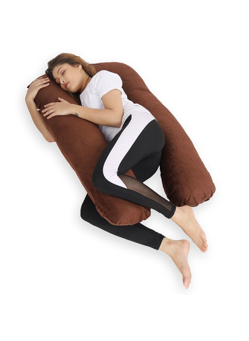 WildMint Ultra Soft Pregnancy Pillow U Shaped Body Pillow Pregnant Pillows for Sleeping Full Body Pillow Baby Nursing Cushion Maternity Pillow with Velvet Zippered Cover