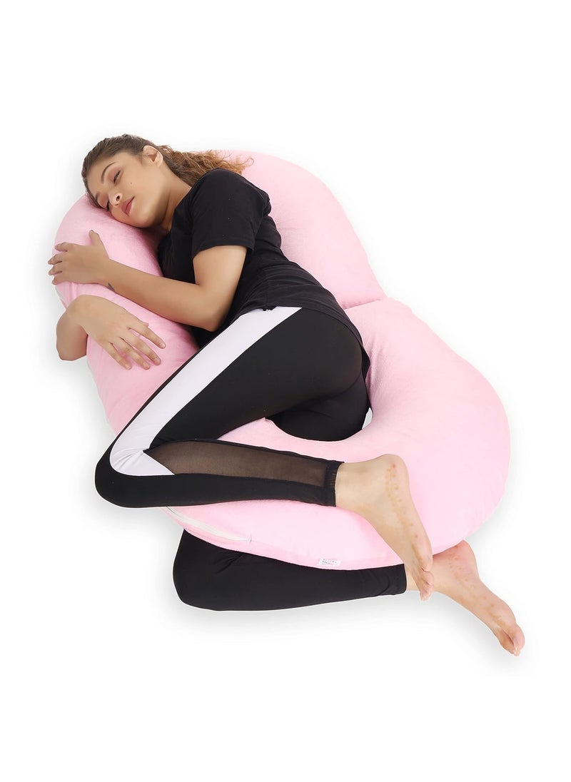 WildMint Ultra Soft Pregnancy Pillow C Shaped Body Pillow Pregnant Pillows for Sleeping Full Body Pillow Baby Nursing Cushion Maternity Pillow with Velvet Zippered Cover