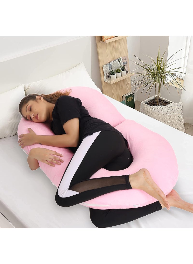 WildMint Ultra Soft Pregnancy Pillow C Shaped Body Pillow Pregnant Pillows for Sleeping Full Body Pillow Baby Nursing Cushion Maternity Pillow with Velvet Zippered Cover