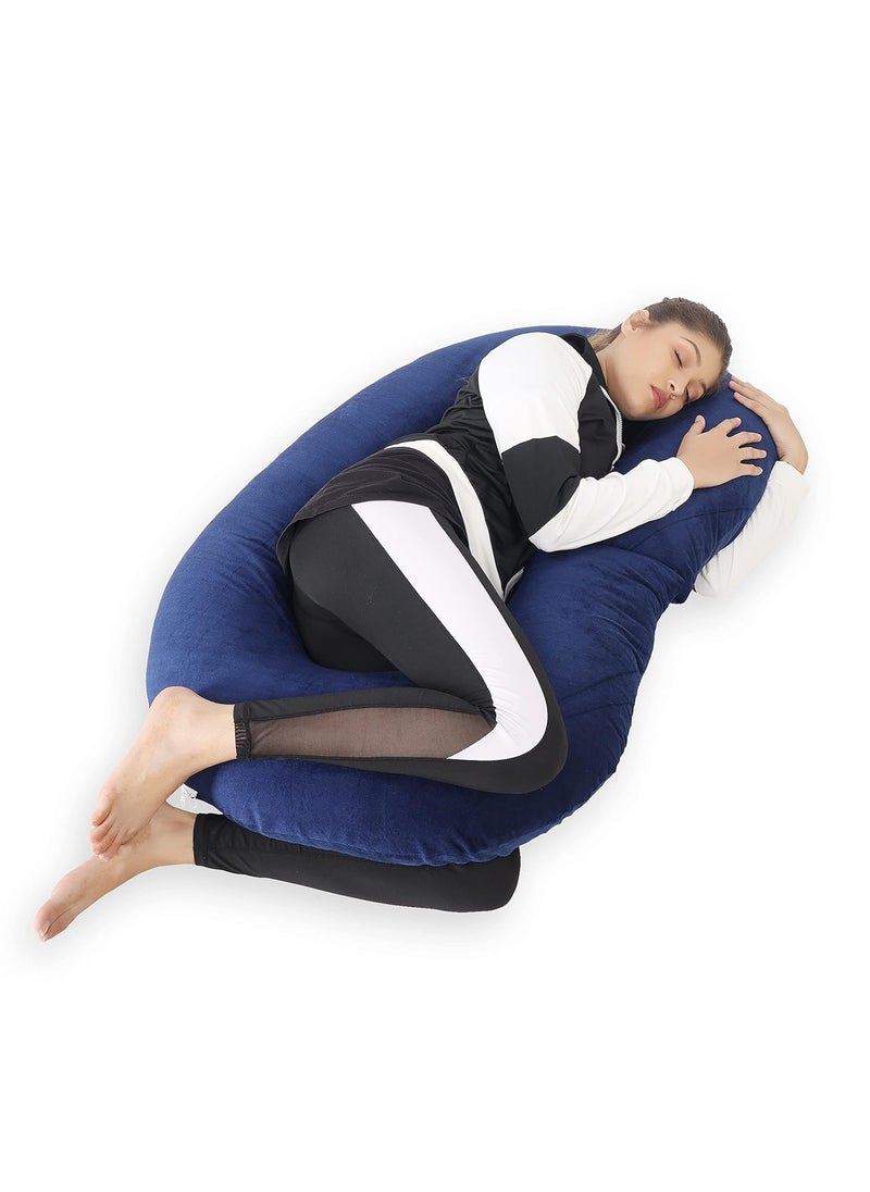 WildMint Ultra Soft Pregnancy Pillow C Shaped Body Pillow Pregnant Pillows for Sleeping Full Body Pillow Baby Nursing Cushion Maternity Pillow with Velvet Zippered Cover