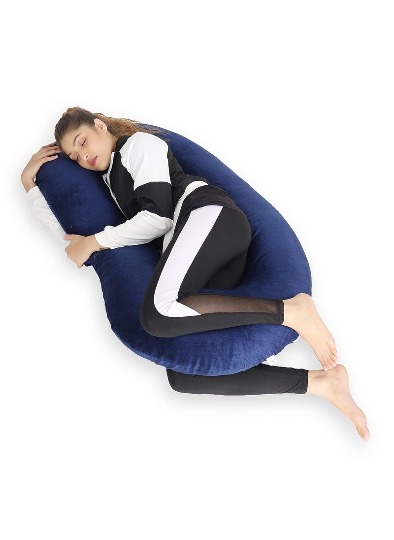 WildMint Ultra Soft Pregnancy Pillow C Shaped Body Pillow Pregnant Pillows for Sleeping Full Body Pillow Baby Nursing Cushion Maternity Pillow with Velvet Zippered Cover