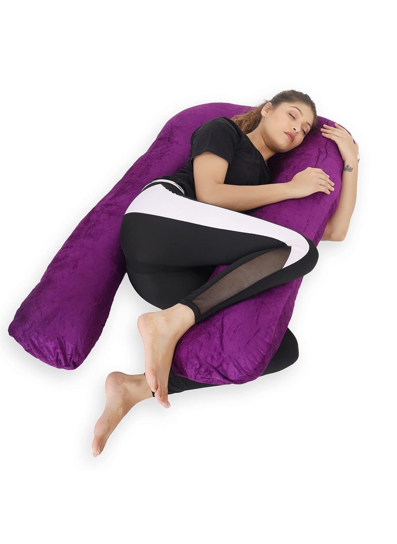 WildMint Ultra Soft Pregnancy Pillow U Shaped Body Pillow Pregnant Pillows for Sleeping Full Body Pillow Baby Nursing Cushion Maternity Pillow with Velvet Zippered Cover