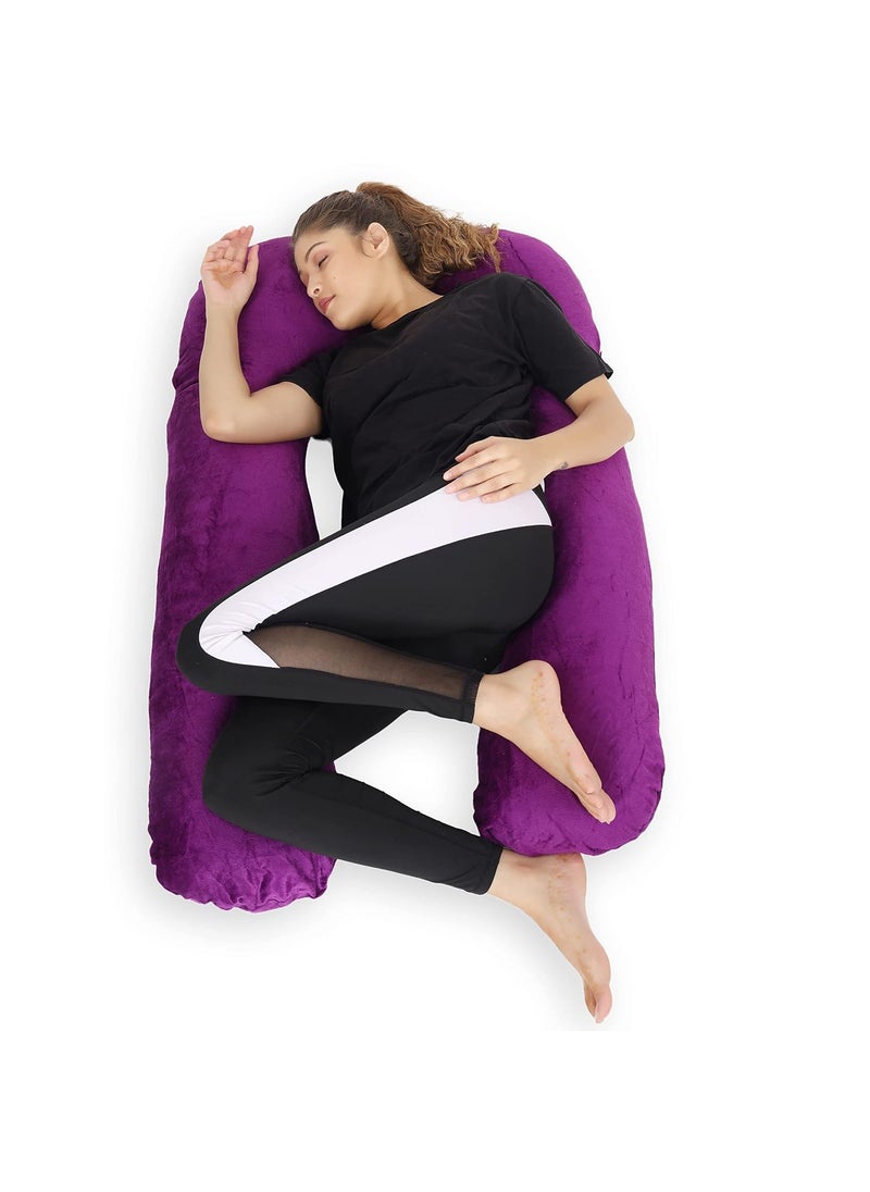 WildMint Ultra Soft Pregnancy Pillow U Shaped Body Pillow Pregnant Pillows for Sleeping Full Body Pillow Baby Nursing Cushion Maternity Pillow with Velvet Zippered Cover