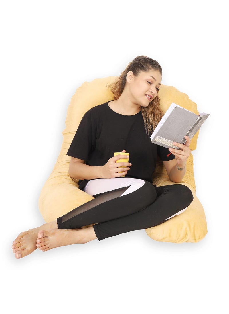 WildMint Ultra Soft Pregnancy Pillow U Shaped Body Pillow Pregnant Pillows for Sleeping Full Body Pillow Baby Nursing Cushion Maternity Pillow with Velvet Zippered Cover
