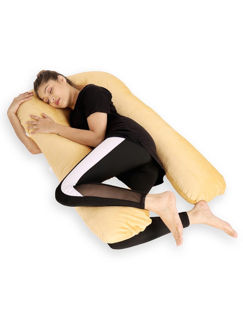 WildMint Ultra Soft Pregnancy Pillow U Shaped Body Pillow Pregnant Pillows for Sleeping Full Body Pillow Baby Nursing Cushion Maternity Pillow with Velvet Zippered Cover