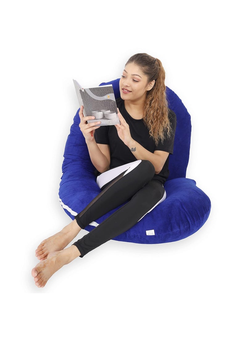 WildMint Ultra Soft Pregnancy Pillow C Shaped Body Pillow Pregnant Pillows for Sleeping Full Body Pillow Baby Nursing Cushion Maternity Pillow with Velvet Zippered Cover