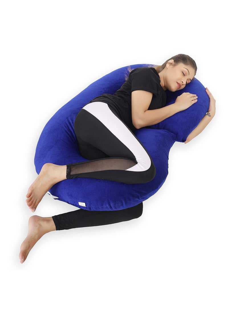 WildMint Ultra Soft Pregnancy Pillow C Shaped Body Pillow Pregnant Pillows for Sleeping Full Body Pillow Baby Nursing Cushion Maternity Pillow with Velvet Zippered Cover