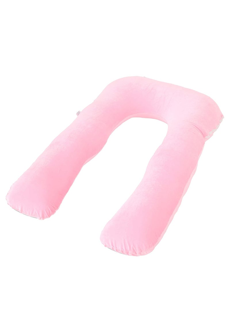 WildMint Ultra Soft Pregnancy Pillow U Shaped Body Pillow Pregnant Pillows for Sleeping Full Body Pillow Baby Nursing Cushion Maternity Pillow with Velvet Zippered Cover