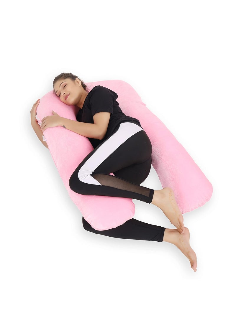 WildMint Ultra Soft Pregnancy Pillow U Shaped Body Pillow Pregnant Pillows for Sleeping Full Body Pillow Baby Nursing Cushion Maternity Pillow with Velvet Zippered Cover