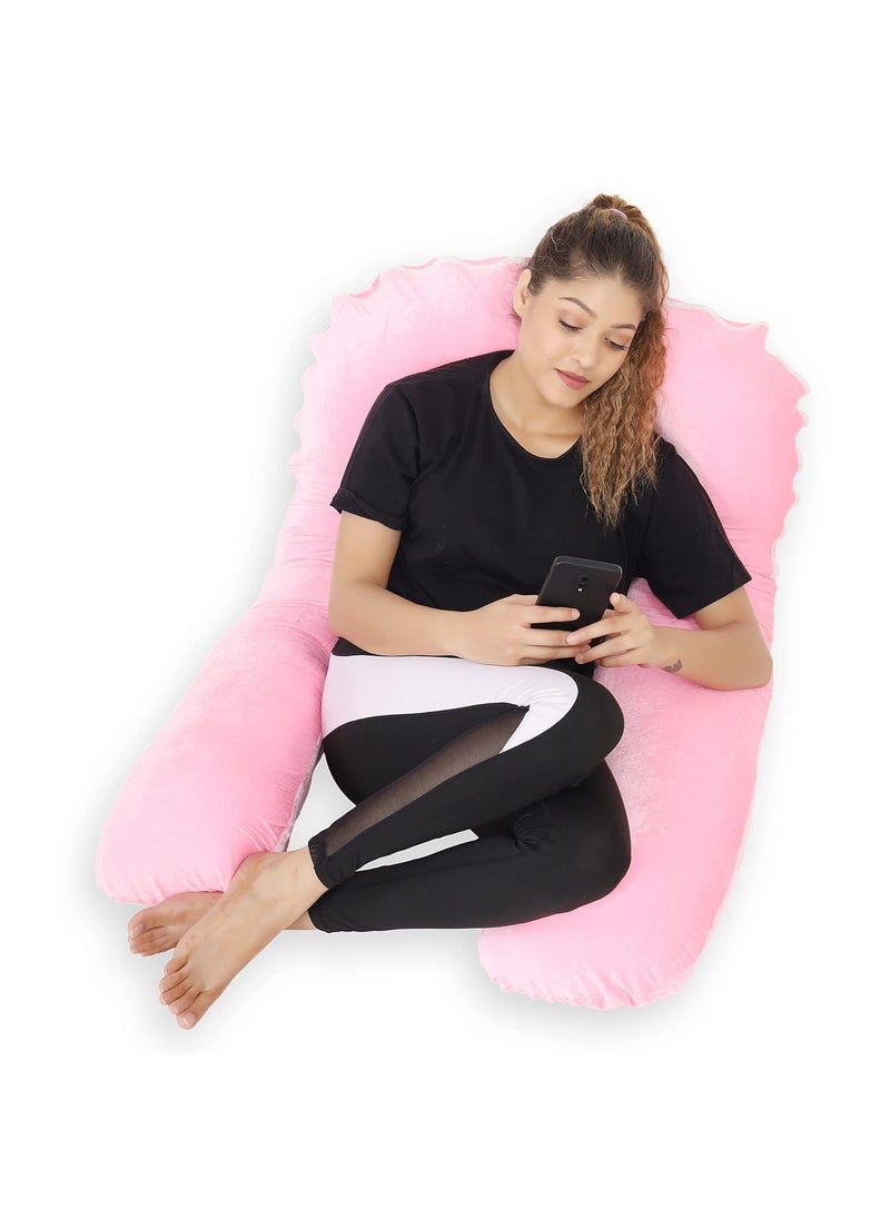 WildMint Ultra Soft Pregnancy Pillow U Shaped Body Pillow Pregnant Pillows for Sleeping Full Body Pillow Baby Nursing Cushion Maternity Pillow with Velvet Zippered Cover
