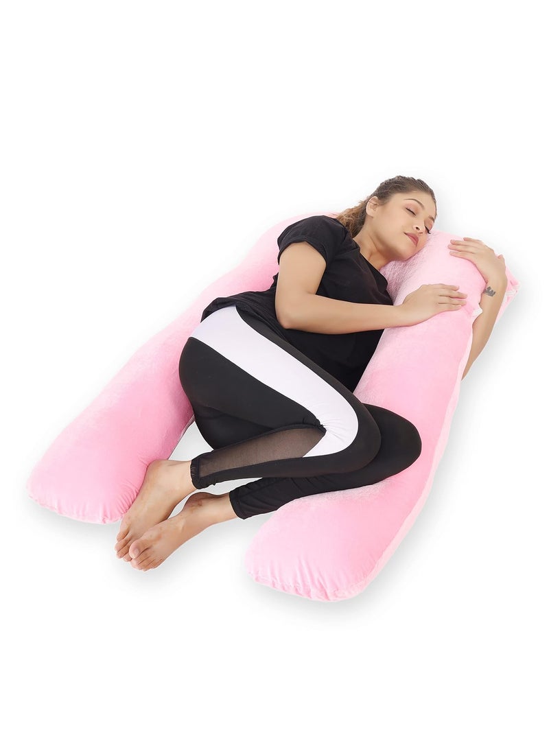 WildMint Ultra Soft Pregnancy Pillow U Shaped Body Pillow Pregnant Pillows for Sleeping Full Body Pillow Baby Nursing Cushion Maternity Pillow with Velvet Zippered Cover