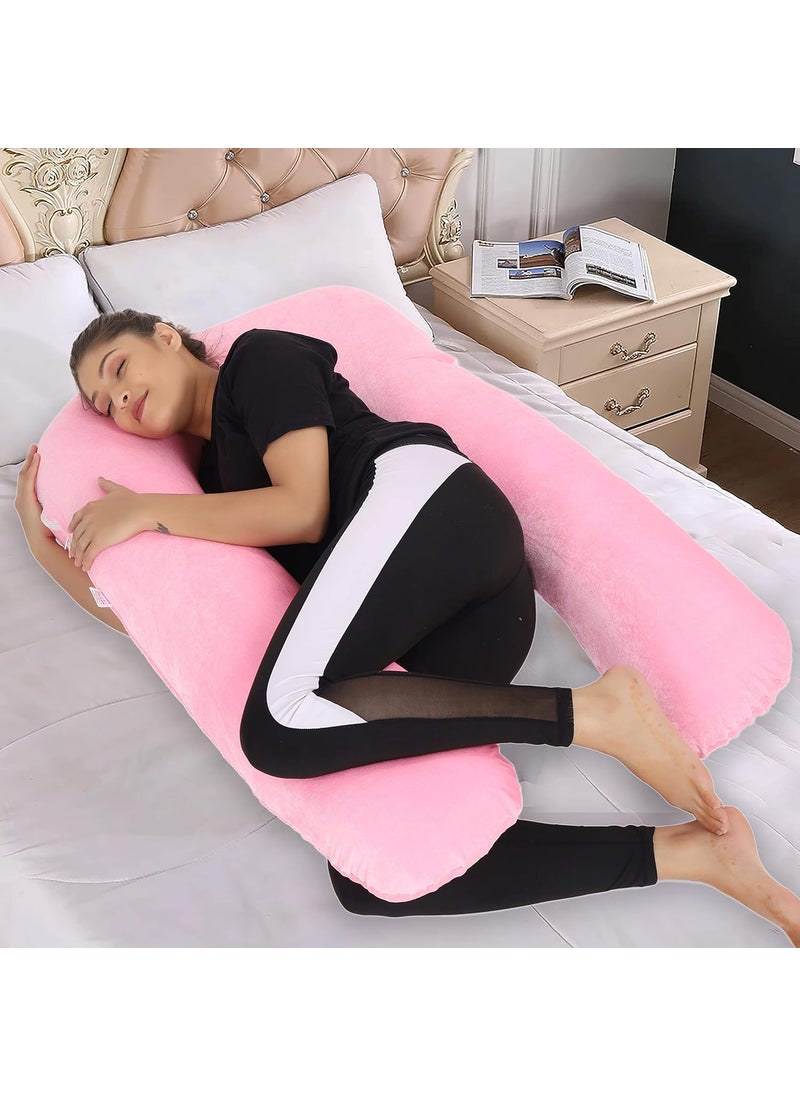WildMint Ultra Soft Pregnancy Pillow U Shaped Body Pillow Pregnant Pillows for Sleeping Full Body Pillow Baby Nursing Cushion Maternity Pillow with Velvet Zippered Cover