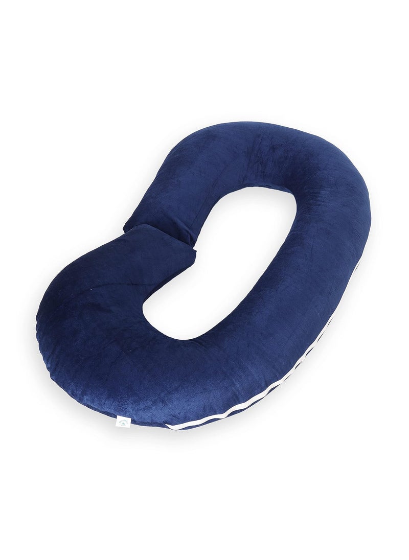 WildMint Ultra Soft Pregnancy Pillow C Shaped Body Pillow Pregnant Pillows for Sleeping Full Body Pillow Baby Nursing Cushion Maternity Pillow with Velvet Zippered Cover