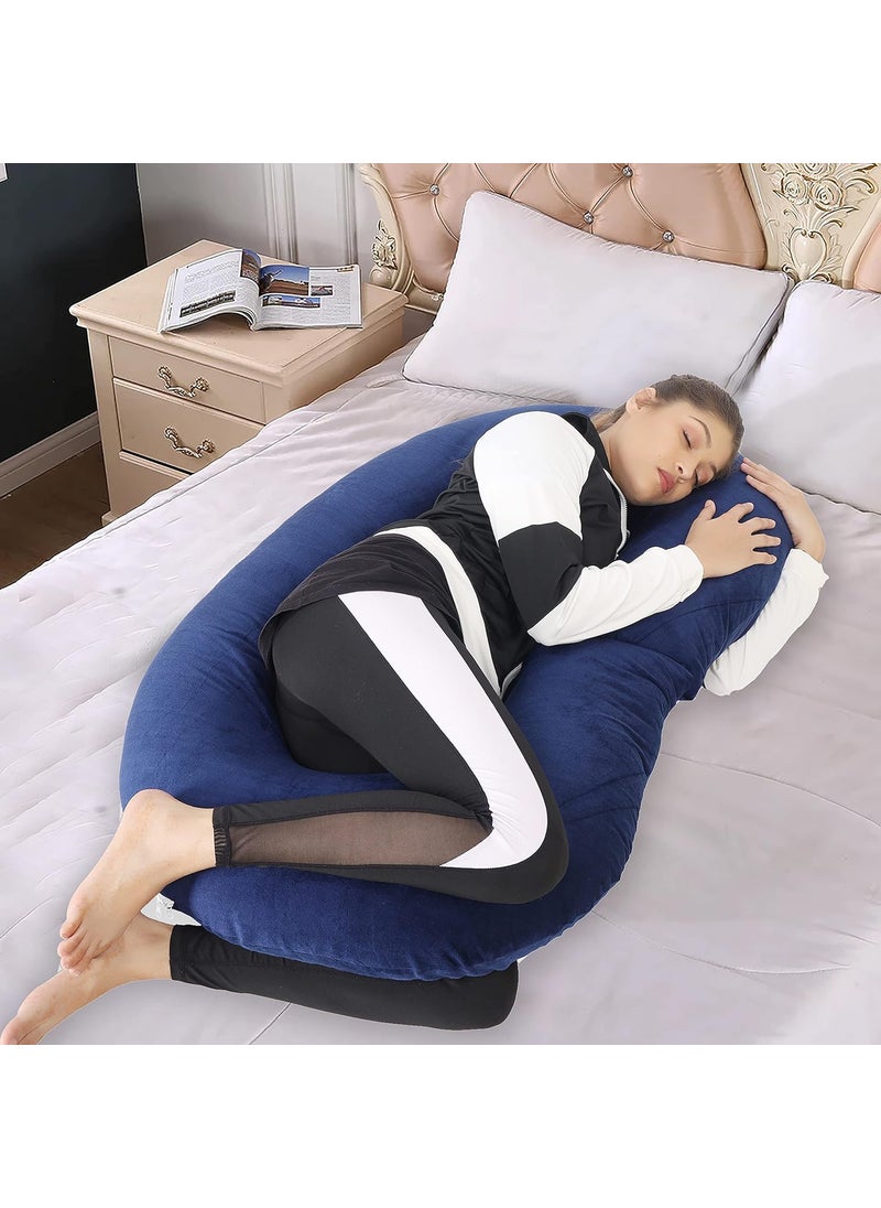 WildMint Ultra Soft Pregnancy Pillow C Shaped Body Pillow Pregnant Pillows for Sleeping Full Body Pillow Baby Nursing Cushion Maternity Pillow with Velvet Zippered Cover