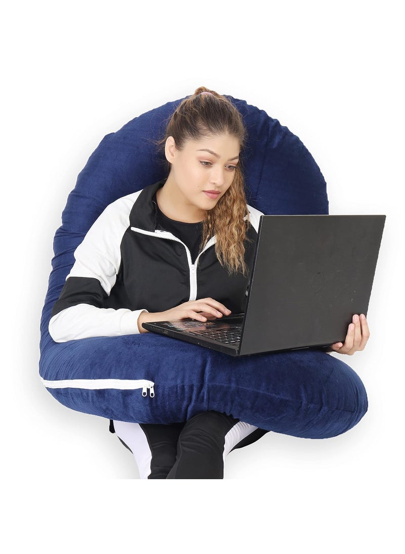 WildMint Ultra Soft Pregnancy Pillow C Shaped Body Pillow Pregnant Pillows for Sleeping Full Body Pillow Baby Nursing Cushion Maternity Pillow with Velvet Zippered Cover