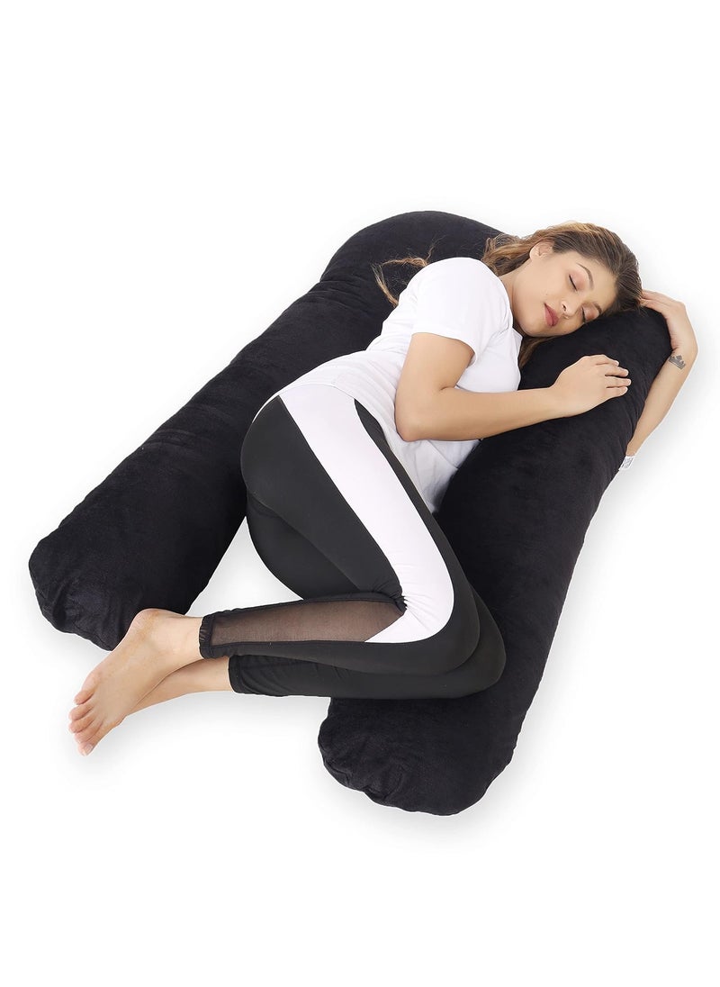 WildMint Ultra Soft Pregnancy Pillow U Shaped Body Pillow Pregnant Pillows for Sleeping Full Body Pillow Baby Nursing Cushion Maternity Pillow with Velvet Zippered Cover
