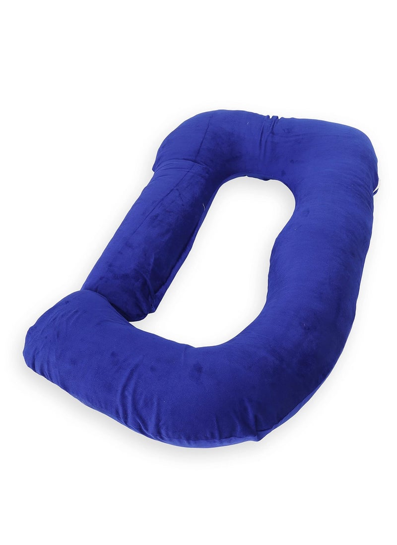 WildMint Ultra Soft Pregnancy Pillow J Shaped Body Pillow Pregnant Pillows for Sleeping Full Body Pillow Baby Nursing Cushion Maternity Pillow with Velvet Zippered Cover