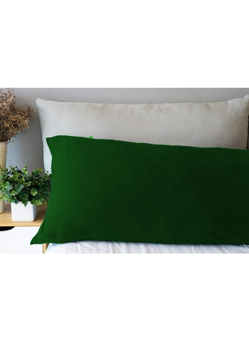 Moms Moon Ultra Soft Full Body Support PillowRest PillowMaternity PillowPregnancy PillowSide Sleeping Pillow with 100 Cotton Removable Cover Size 54 x 20 Inch Pack of 1 Dark Green