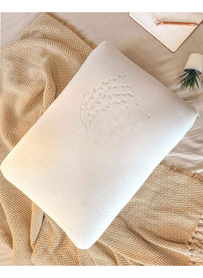 APPETINA Memory Foam PillowOrthopedic Pillow Neck Cervical Contour Memory Foam PillowOrthopedic Pillow for Neck PainOrthopedic Contour Pillow Support White