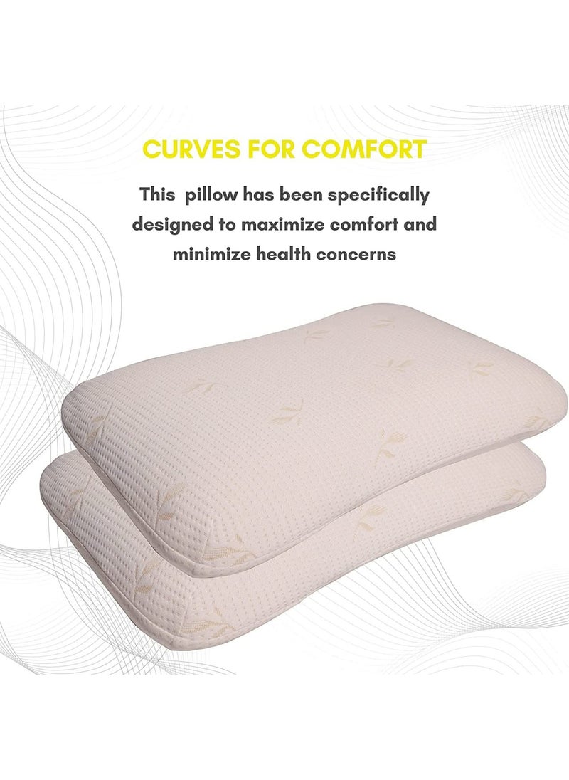 APPETINA Memory Foam PillowOrthopedic Pillow Neck Pain Cervical Contour Memory Foam PillowOrthopedic Pillow for Neck PainOrthopedic Contour Pillow Support