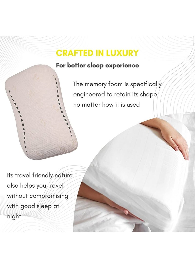 APPETINA Memory Foam PillowOrthopedic Pillow Neck Pain Cervical Contour Memory Foam PillowOrthopedic Pillow for Neck PainOrthopedic Contour Pillow Support