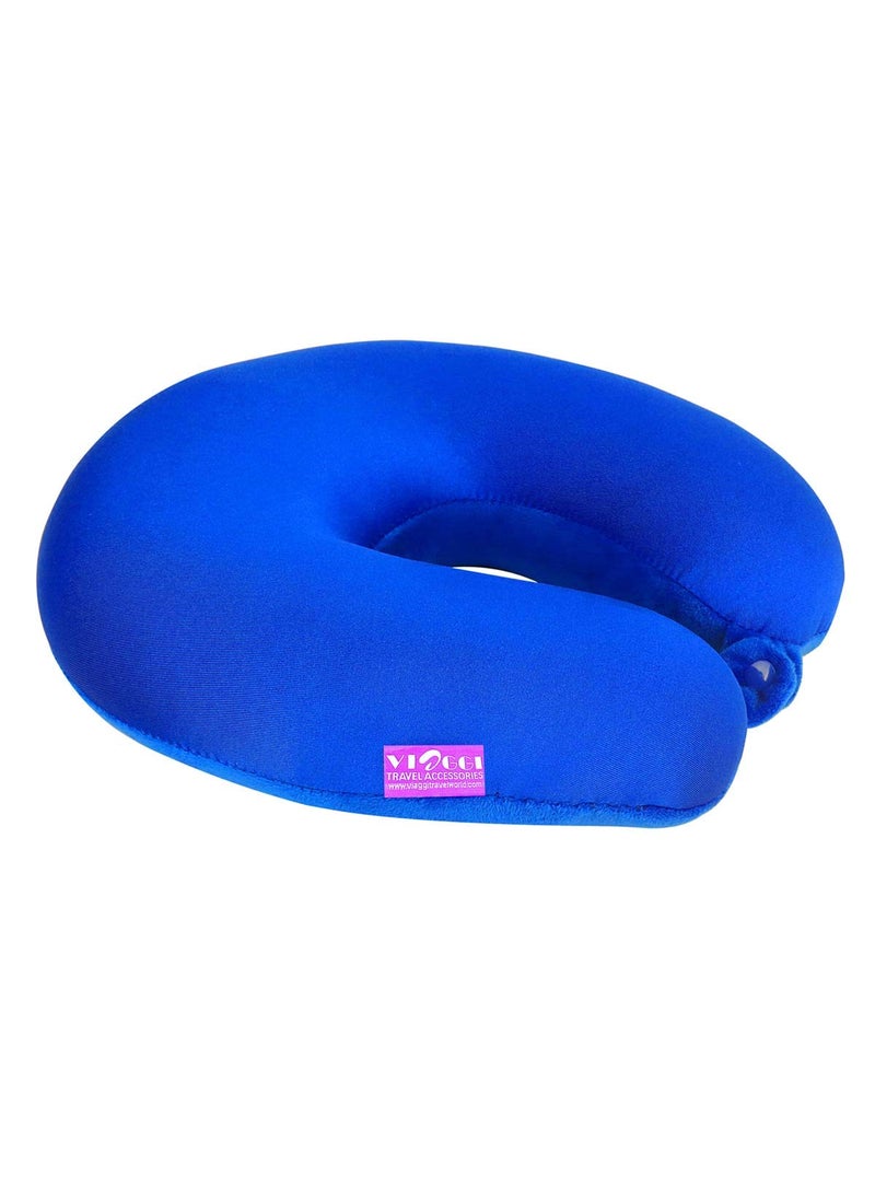 Viaggi Royal Blue Microbeads Travel Neck Pillow PMB007C