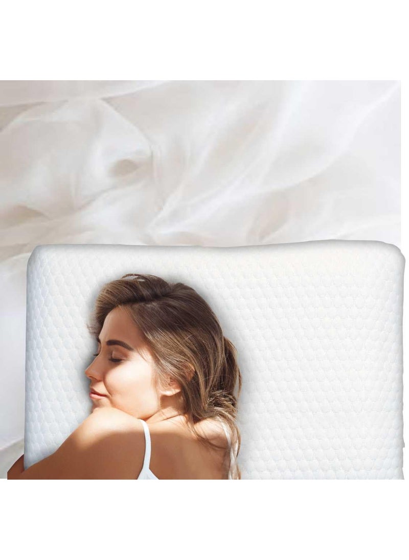 Orkasleep Sunrise Rectangular Orthopedic Neck Support Pillow for Sleeping Shoulder Pain Memory Foam Solid Sleeping Pillow Pack of 1