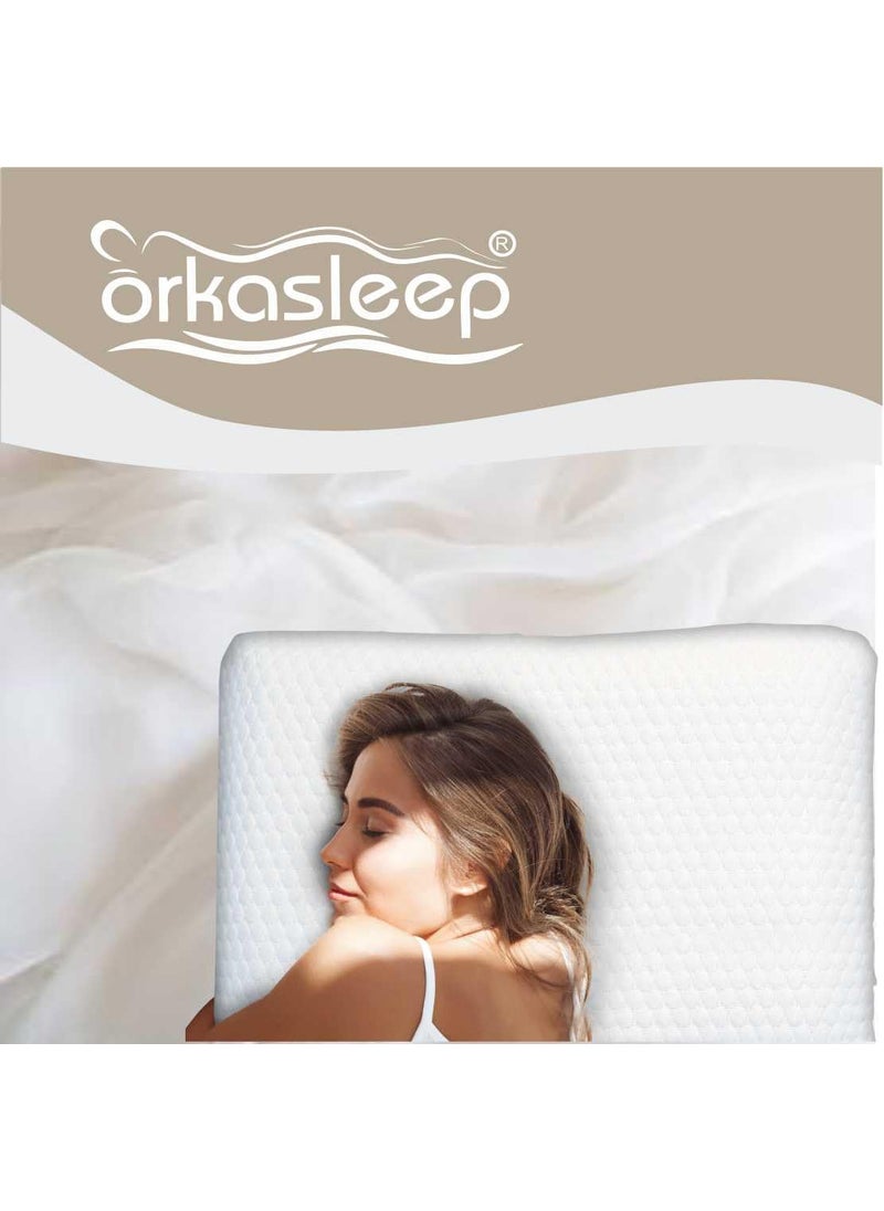 Orkasleep Sunrise Rectangular Orthopedic Neck Support Pillow for Sleeping Shoulder Pain Memory Foam Solid Sleeping Pillow Pack of 1