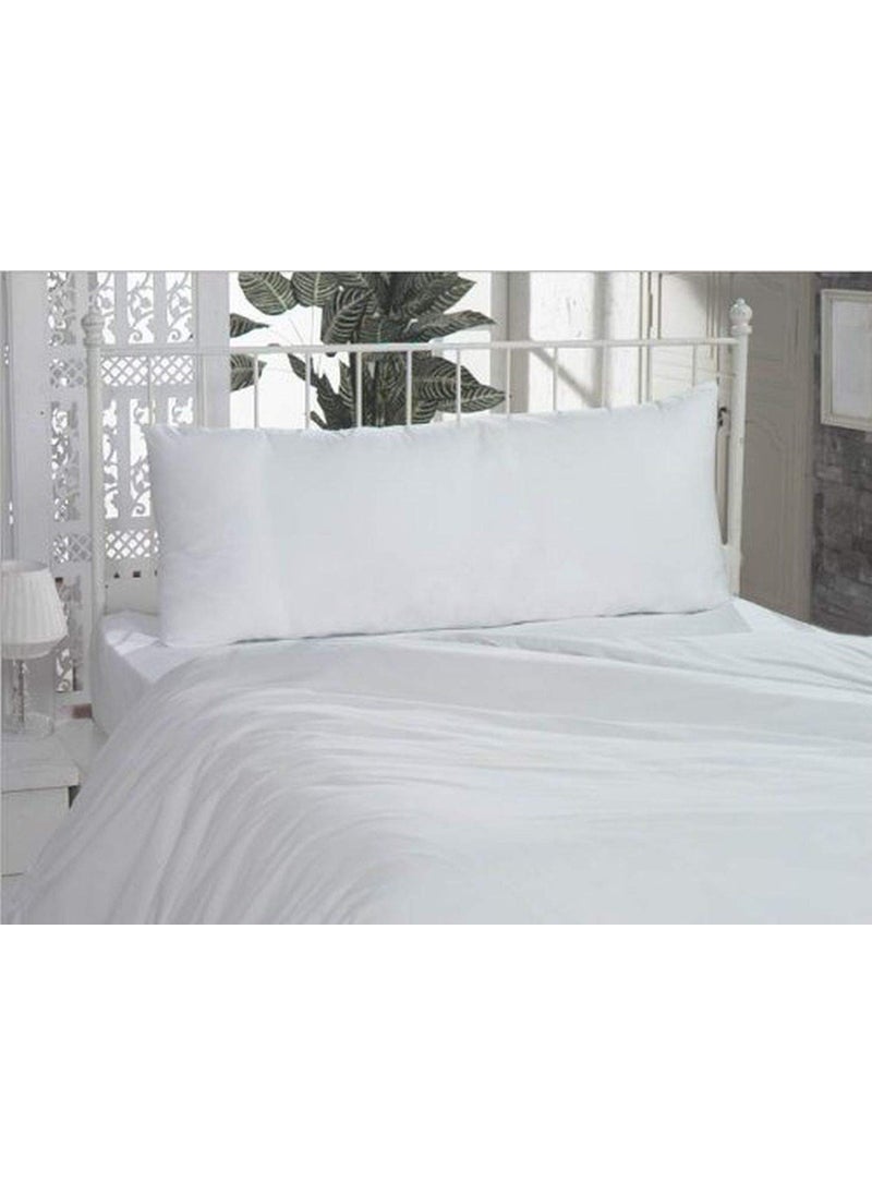 Jaipur Linen 1 Microfiber Full Body Pillow with 2 Pillow Cover for 5 Star Hotel Feel White 20 Inch x 54 Inch