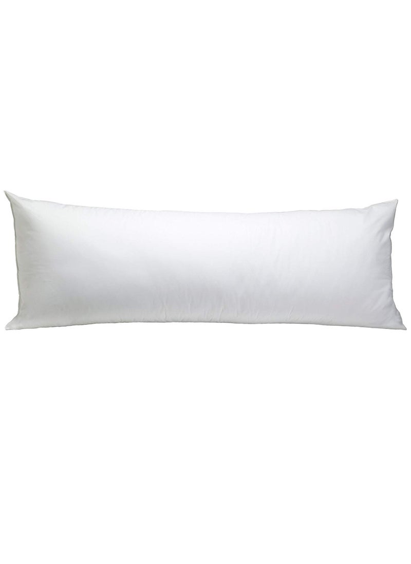 Jaipur Linen 1 Microfiber Full Body Pillow with 2 Pillow Cover for 5 Star Hotel Feel White 20 Inch x 54 Inch