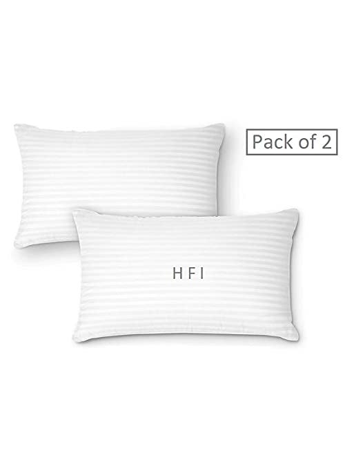 HFI UrbanArts Premium Polyester Fiber Elite Pillows Pack of 2 Pcs 16 x 24 Inches White