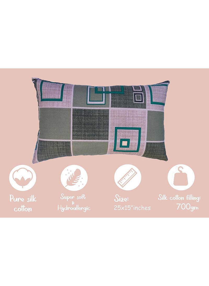 VG MattressOrganic Silk CottonkapokIlavam PanjuSemal Sleeping Pillows Size25 x 15 inches Pack of 2