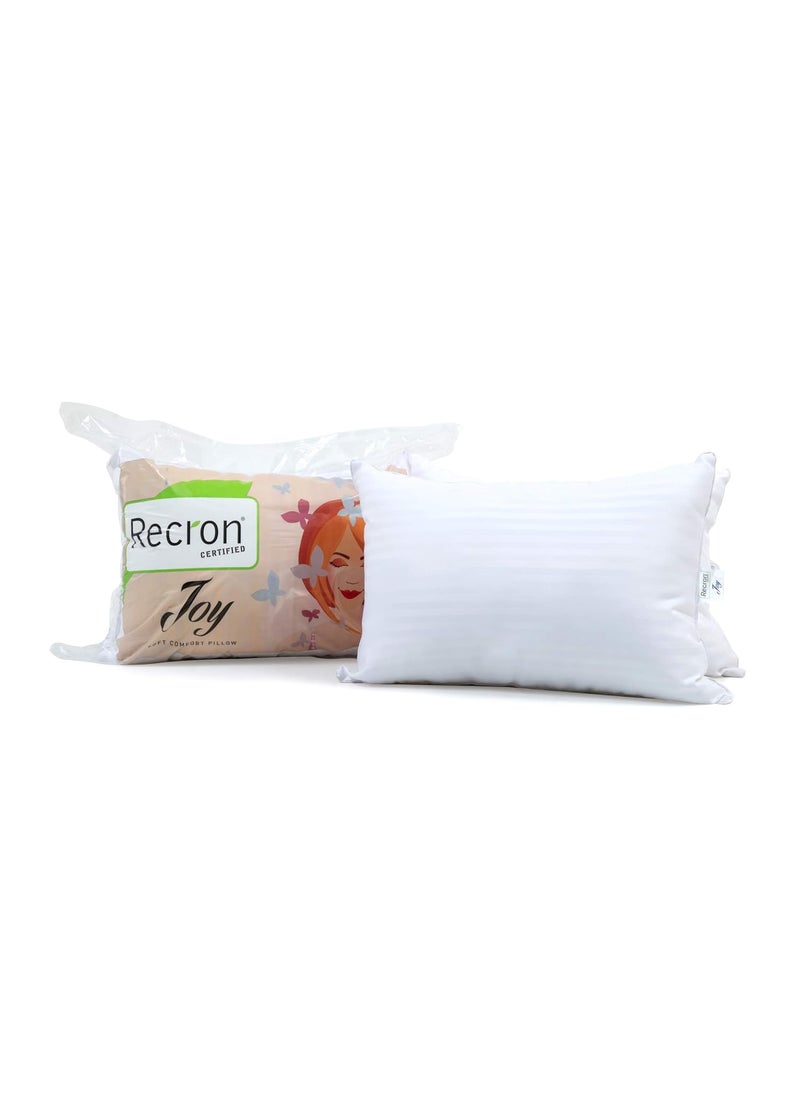 Recron Certified Joy Fibre Pillow 41 Cm X 61 Cm Pack Of 2 Striped pillow