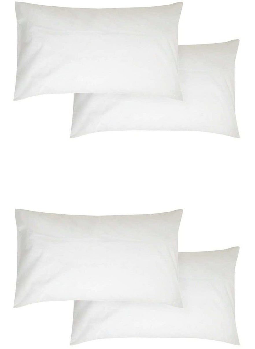 BOOMING PILLOW Polyester Fibre Elegant Sleeping Pillow Pack of 4White 43x60