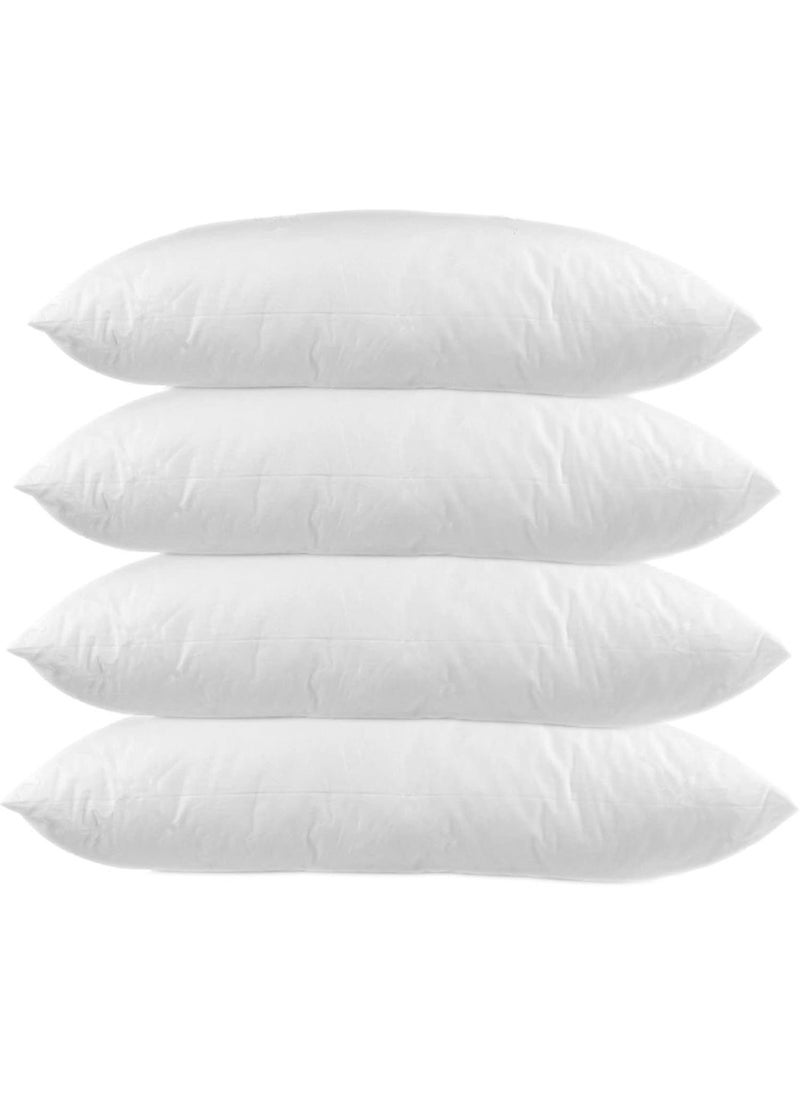 BOOMING PILLOW Polyester Fibre Comfortable Sleeping Pillow Pack of 4White 42x63