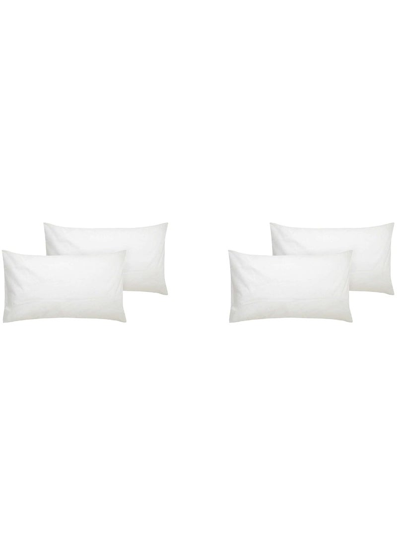 BOOMING PILLOW Polyester Fibre Modern Sleeping Pillow Pack of 4White 43x61