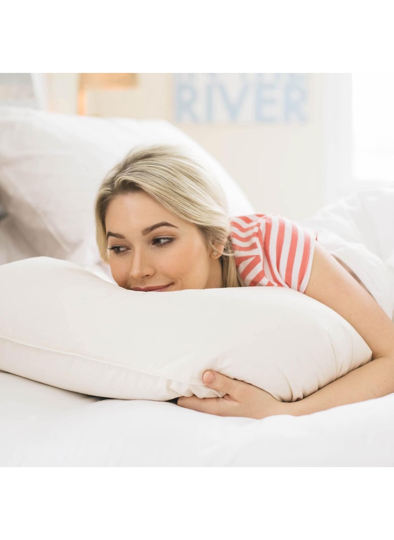 BOOMING PILLOW Polyester Fibre Relief Sleeping Pillow Pack of 4White 47x60