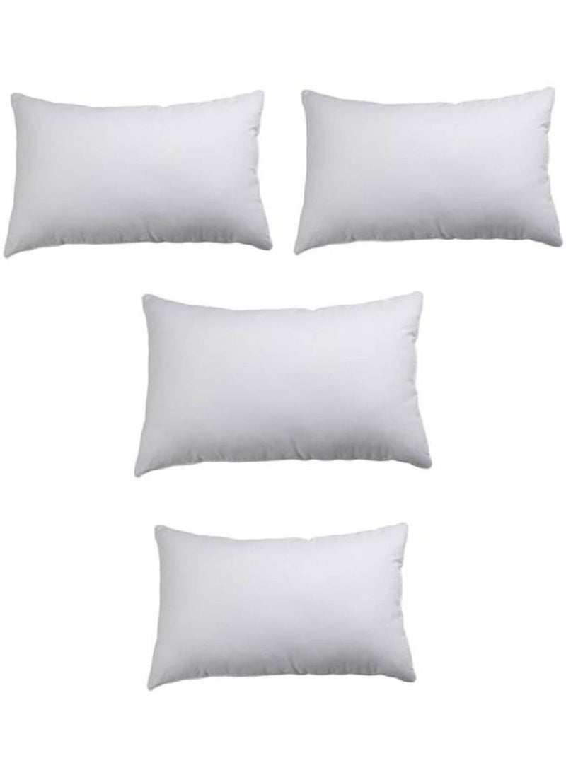 BOOMING PILLOW Polyester Fibre Beautiful Sleeping Pillow Pack of 4White 46x60