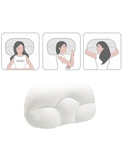 APURK Egg Sleeper Pillow Portable Ergonomical NeckHead Support Bed Sleeping Pillow for Home Outdoor Travelling Travel Pillow OrganizerPack of 1