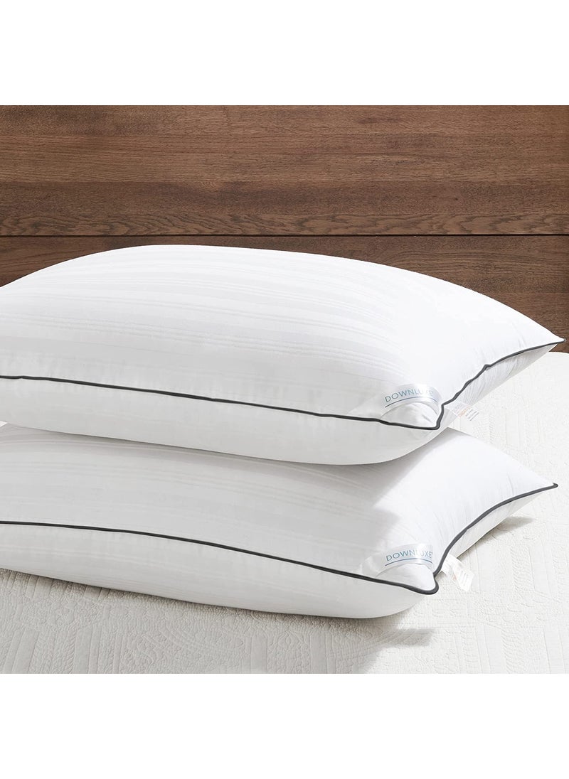 Kwality Dreams Microfiber and Polyester 5Piece Bed Pillow Set Comfortable Sleeping Pillows Pillow for Bed Sofa Chairs 17 x 27inch White Pillows